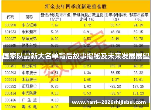 国家队最新大名单背后故事揭秘及未来发展展望